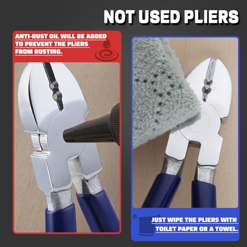 6 Inch Diagonal Cutting Pliers Diagonal Cutting Pliers with Wire Stripping Holes Side Cutters Pliers Wire Cutters for Crafting Wire - style: 6"Diagonal Cutting Pliers