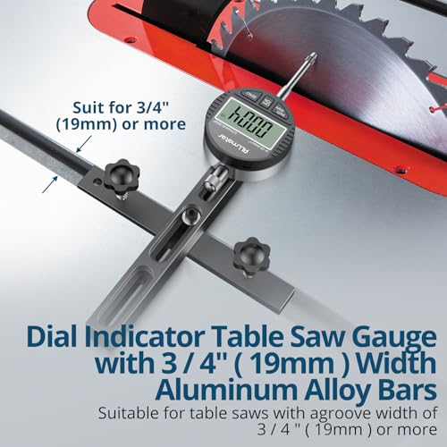 Table Saw Alignment Tool Digital Dial Indicator,0.0005"Precision - color: Black, size: 0-1 Inch