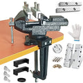 MYTEC Bench Vise or Table Vise, multifunctional jaw, multi-functional Combined Vise with Quick Adjustment, Universal Rotate 360° Work Clamp-On Vise, 3.3" black