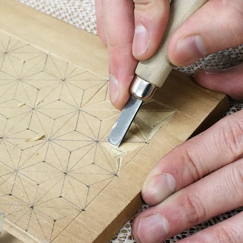 KAKURI Japanese Wood Carving Tool Set for Beginners 5-Piece