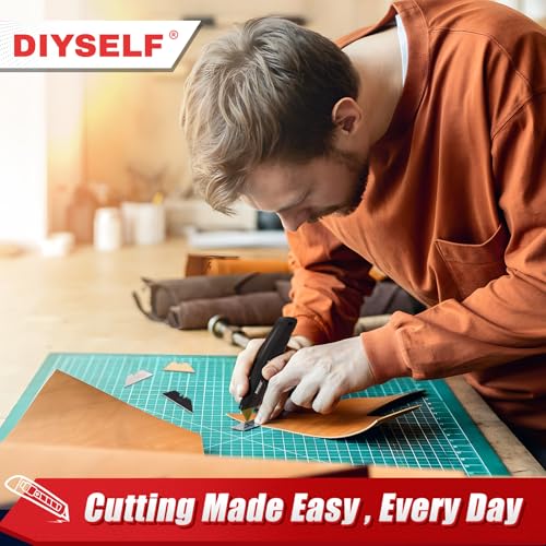 DIYSELF 100 Pack Razor Blades, SK2 Steel Utility Knife Blade Refills, Gold - color: Gold, size: 100