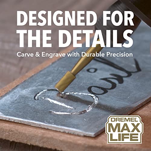 Dremel Max Life 194HP 1/8" (3.2mm) High Performance Rotary Carving Bit, 2-Pack - size: 1/8 in