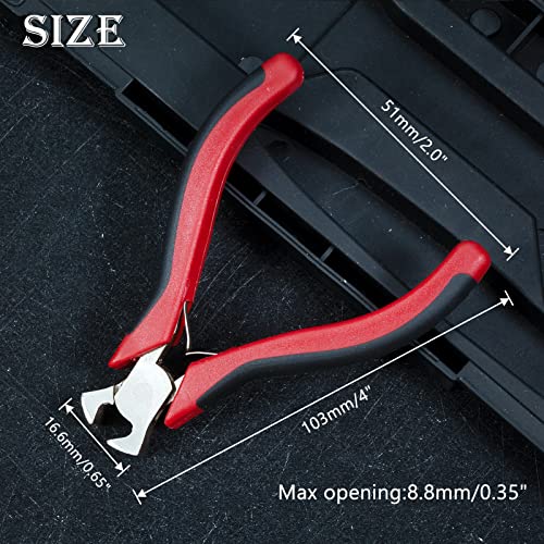 SPEEDWOX 4 Inch End Nippers Mini End Cutting Pliers with Spring - style: End Nippers