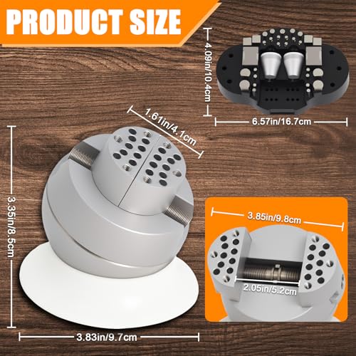 Podoy Ball Vise 3" Jewelry Engraving Block Tool with 35PCS Attachments
