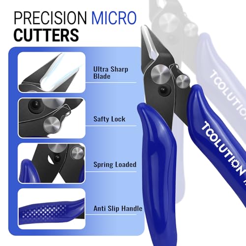 5 Pack 3.5" Wire Cutter Small Flush Cut Pliers - color: 3.5"- 5 Pack