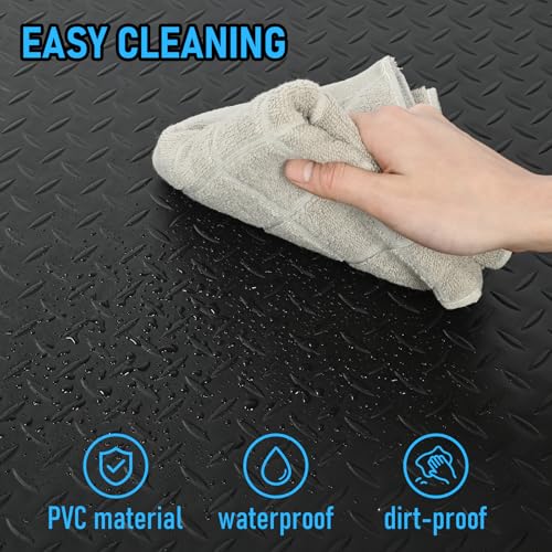 2 x 3 FT Anti Fatigue Mats Industrial 1 Inch Thick Soft Sponge Ergonomic Mat Durable Heavy Duty Diamond Plate for Standing Non Slip Industrial Grade Floor Mat for Leg & Back Pain (Black) - size: 35.4"L x 23.6"W x 1"Th