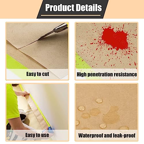 2 Pack Masking Paper, 20" X 100feet, Tape and Drape - style: 2 pack