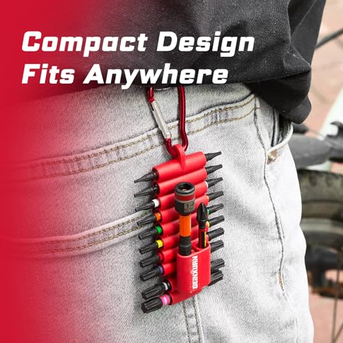 Geinxurn Impact Screwdriver Bits Set, 110 Pieces 1/2” Magnetic (PH/TORX/HEX/PZ/SQ/SL) S2 Steel Multi Power Insert Driver Bits and Socket Adapter, Nut Driver, Bit Holder with Colorful Organizer Sleeve - color: Multi-bita, size: 1''/2''-110PCS