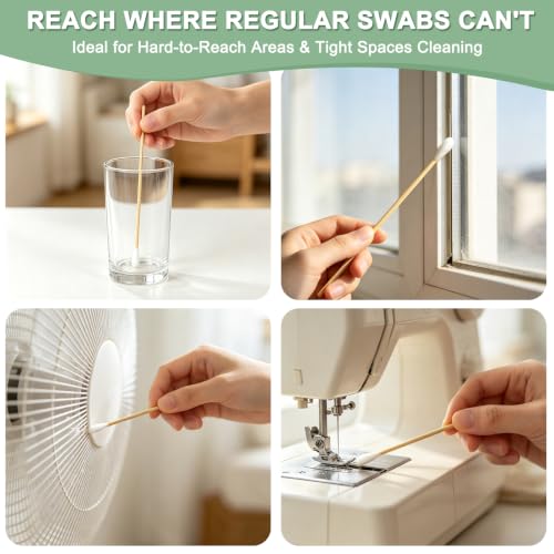 Eyxformula Extra Long Cotton Swabs 1000 Count, 6 Inch Sturdy Bamboo Sticks - color: 1000 Pcs