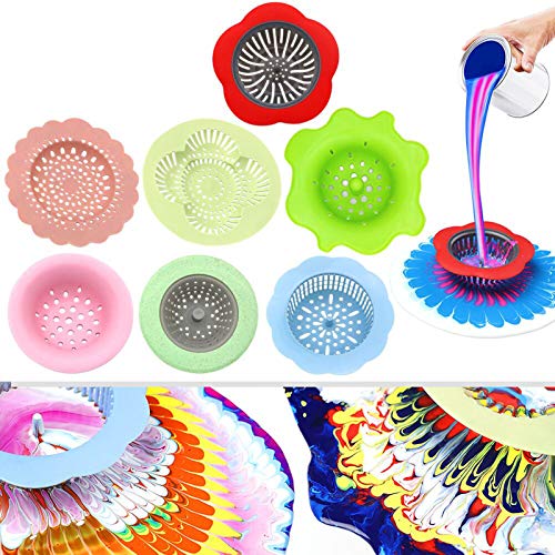 20P Acrylic Pouring Strainers Fluid Art Tools DIY Abstract Pour Painting