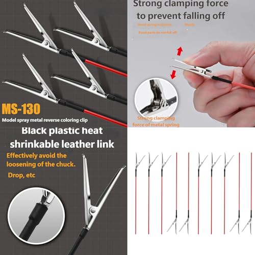 Multipurpose Reverse Clamp for Model Painting Secure Antislip Grips 360 Degree Sprayer Metal Crafting Tool