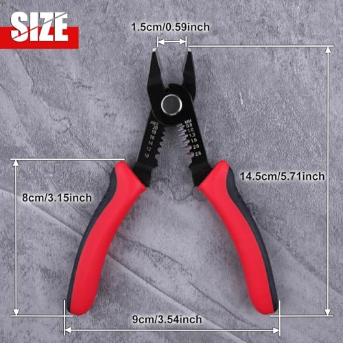 5 Inch Wire Cutters Flush Pliers with Supplementary Stripping Handy and Slim Diagonal Cutters 10-20 AWG Wire Stripper Tool Side Cutting Pliers for Electronics Jewelry Crafts