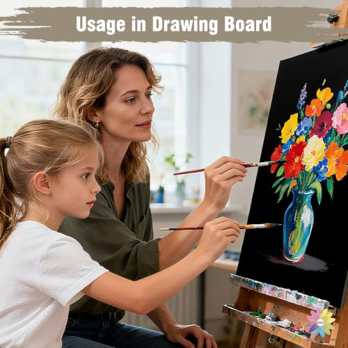 Mat Board Center 24x36 Black Foam Boards Pack of 5, 3/16" Thick - color: Black, size: 24x36