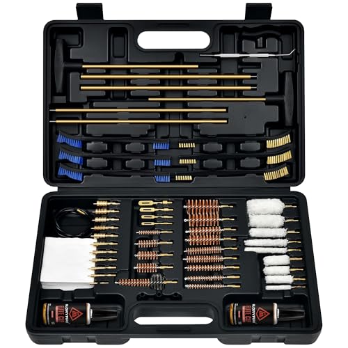 GLORYFIRE Elite Universal Gun Cleaning Kit with All-Brass Brushes and Jags - size: 51 PCS