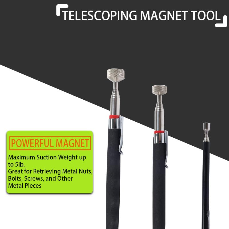 Magnetic Pick Up Tool 10 Pack, Telescopic Magnet Sticks - size: 10 Pack