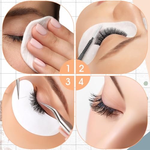 400 Pack Microswabs for Eyelash Extensions, Micro Swabs for Makeup, Balck - color: black