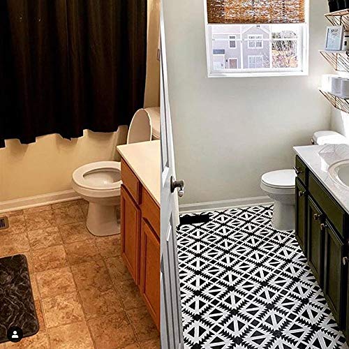Aztec Tile Stencil - Tile Stencils for Painting Tile Floor - Reusable Tile Stencils for Linoleum and Cement Floors - Paint Your Old Tile and Save - Stencils for Painting Floors (Medium 8"x8") - size: Medium (8"x8")