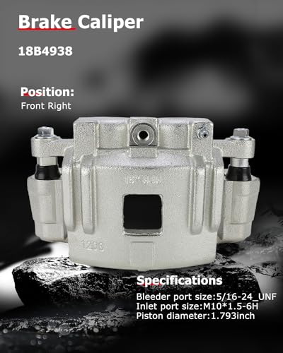 cciyu Front Right Disc Brake Caliper Assembly With Bracket 18B4938 - size: Front Right[18B4938]