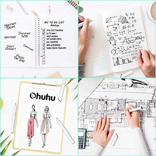 Ohuhu Fineliner Micro Drawing Pens: 8-size Tips (Ultra-fine, Fine & Brush)