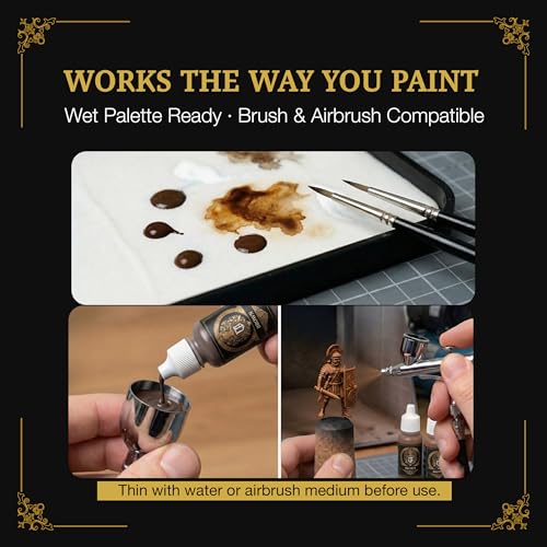 Ludus Bellum Miniature Paint Brown Color 18ml Precision Dropper Bottle - color: Brown
