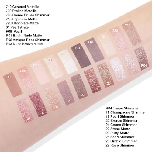 evpct Matte Espresso Coffee Brown Single Cream Eye Shadow Palette Pot Makeup for Older Women, Highly Pigmented Monochrome Cream to Powder Eyeshadow Palette Matte Liquid eyeshadow, Natural Waterproof - color: B715 Espresso-Matte, size: 0.17 Ounce (Pack of