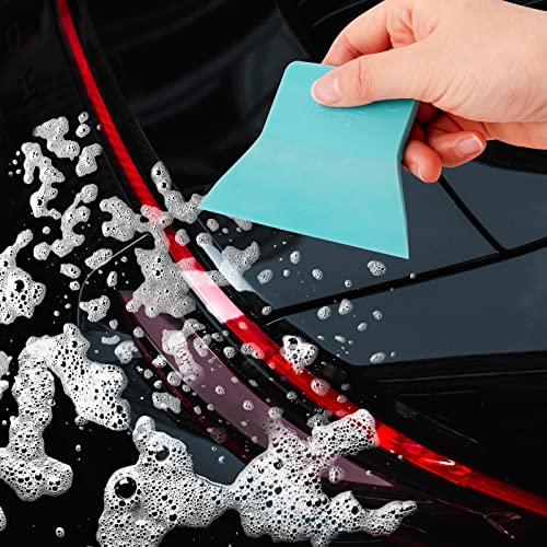 FOSHIO PPF Squeegee Vinyl Wrap Tool, 3 In 1 Different Hardness Anti-Scratch Rubber Scraper Soft TPU Mini Squeegee Window Tint Tool for Paint Protection Film, Squeegee for Window Cleaning - color: Multicolor