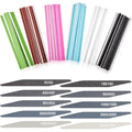Honoson 70 Pcs Sanding Sticks Polishing Sticks Fine Sanding Twig Coded Abrasive Sand Twig for Plastic Model Assorted Metal and Wood Sand Tool Accessory for Craft(Low Grits Rating,Double Angle) - style: Double Angle