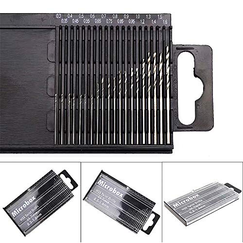 Pin Vise Hand Drill With 20 PCS Micro Twist Drill Bits Set 0.3mm-1.6mm Manual Drill Bits Hand Drill Set For Jewelry Making Walnut Resin and More Hobby Drill