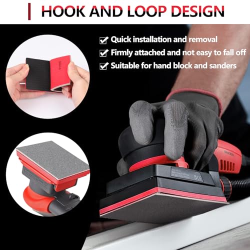 32 PCS 1000 Grit Sanding Sponge, Soft and Flexible Sandpaper Block - style: 32Pcs 1000Grit