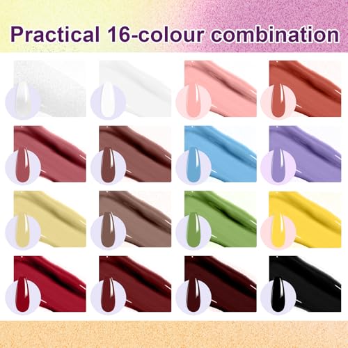 Gradient Painting Gel, 16 Ombre Gel Nail Polish - color: VelvetSpectrum Studio