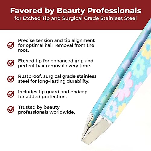 Venus by Regine Handmade Slant Tweezers for Eyebrows - color: Small Flower