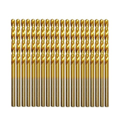 7/64" Mini Titanium Twist Drill Bit Set (20Pcs), HSS43 Fully Ground Micro Drill Bits for Wood, Metal,Plastic, Aluminum Alloy,Steels - style: 7/64"(20pcs)