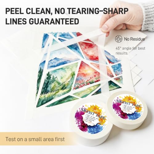 Artist Tape for Watercolor Paper Borders, 0.5in 4 Packs 660ft Total - size: 0.5 inch