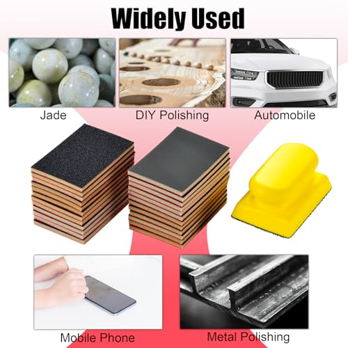 MAXMAN Sanding Sponge Set, 180-3000 Grit Foam, Wet/Dry Sandpaper for Wood - style: 180-3000 Grit Set