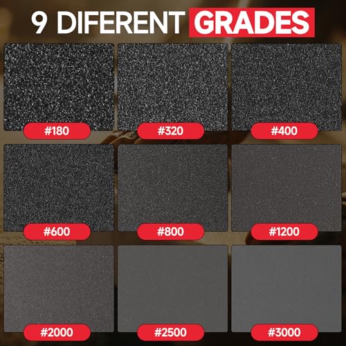 Shinboc 20 PCS Sanding Sponge 400 Grit, Hook and Loop Sandpaper Block - style: 400 Grit