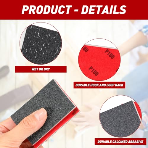 24 PCS Sanding Sponge Block 3000 Grit Wet Dry Sandpaper for Wood Metal - color: 3000g, size: 24 Pcs