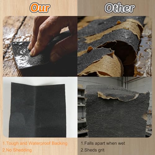 36 PCS Wet Dry Sandpaper 120-3000 Grit Sheets for Polishing & Finishing - color: 120-3000G, size: 9x3.6 Inch