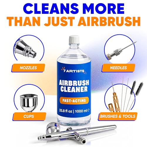 Airbrush Cleaner 33.8 fl oz - Cleaning Solution & Paint Remover