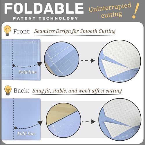 iMAT Flip Cutting Mat Note A2, Foldable, Double-Sided, Light Green - color: Light Green