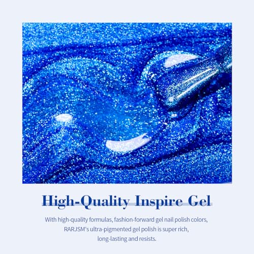 RARJSM Dark Blue Magnetic Galaxy Glitter Cat Eye Gel Nail Polish 15ml - color: 9D Blue