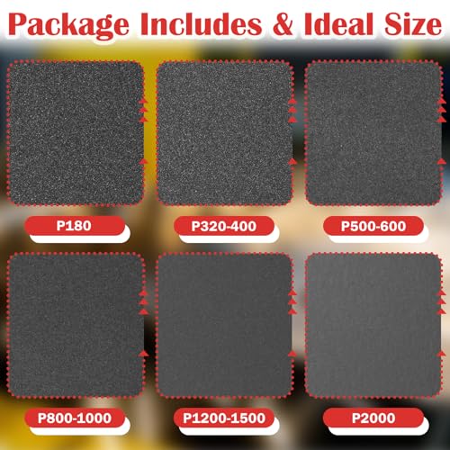 18Pcs Sanding Sponge Set with Gloves, 3 x 4 Inch