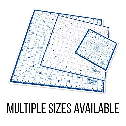 U.S. Art Supply 18"x18" Self-Healing Cutting Mat 7-Ply - Rotary White/Blue - size: 18" x 18"