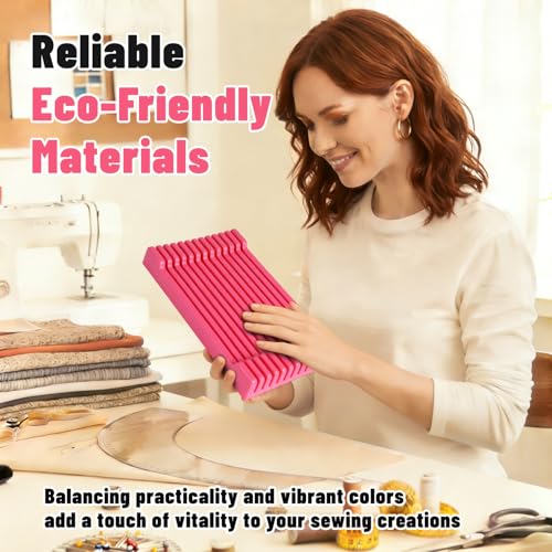 Storage Rack for Quilting Rulers 6“* 10“-12 Slot Ruler Holder Organizer and Storage for Storing Sewing rulers (1 Pack-Pink)