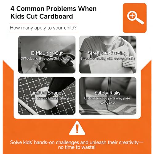Safe Cardboard Cutter for Kids | Bladeless Paper Cutting Tool,DIY Craft Kit for Building 3D Models, Cardboard Construction and Creative Projects