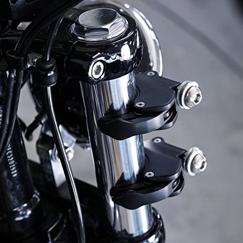 Green-L 4 Pcs Chrome 49mm Detachable Windshield Clamps Fit for Harley Dyna - color: Chrome, size: 49mm 4pcs