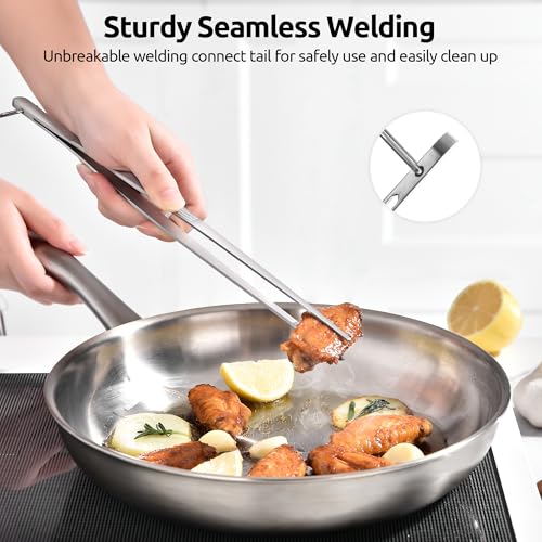 U-Taste Kitchen Cooking Tweezers 18/8 Stainless Steel, 8+10+12"/Pointed Tip - size: 8in+10in+12in (pointed tip)