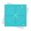Headley Tools 12"x12" Rotating Cutting Mat, Self Healing Mat with 360-Degree Rotation & Anti-Slip Base, Sewing Board Cutting Mat Perfect for Fabric Quilting Leather Hobby Project, Light Blue - color: LIight blue, size: 12"L x 12"W