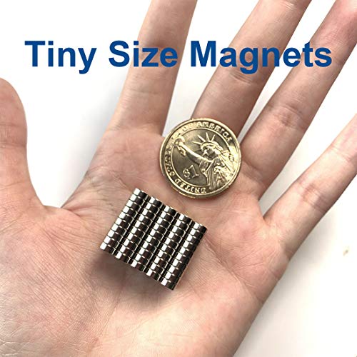 150pcs 5mmx2mm Magnets (Actual Size) - Tiny Mini Small Round Little Magnets for 3D Printing, Crafts, Office and Whiteboard - Come with a Storage Case - size: 5x2mm 150pcs