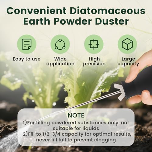 Diatomaceous Earth Powder Duster, Long Reach Bulb Duster with Telescopic Stainless Steel Nozzle (23/40/57 cm), Wall Void Duster for Deep Crevices, Indoor & Outdoor Dry Powder Application Tool - size: Extendable Model