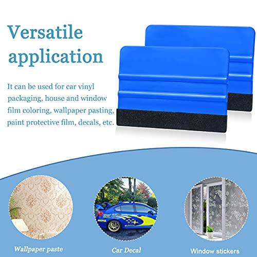 2 Pcs Wallpaper Smoothing Tool, Vinyl Felt Squeegee Window Tint Film Tool